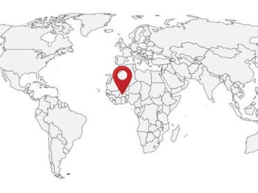 Carte du monde Burkina Faso